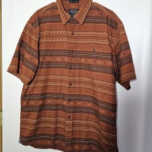 Pendleton Aztec Southwestern Tribal Native Mens Short Sleeve Button Up S…